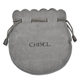 Chisel Stainless Steel Brushed Black Leather 8.5 inch Bracelet